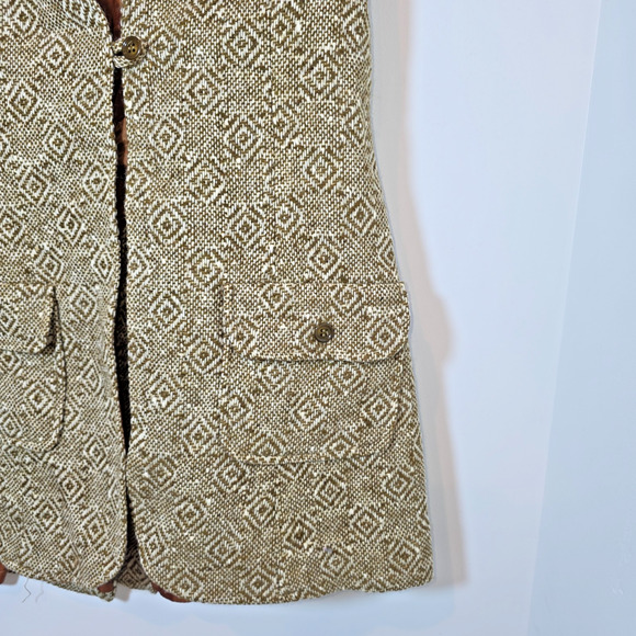 Bobbie Brooks Vintage Women’s Long Vest Sz S Pockets Old Money Preppy Equestrian - Picture 4 of 8